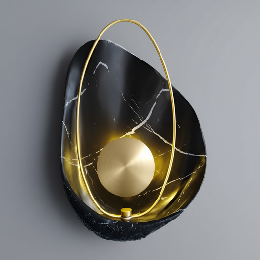 Ambachtelijke Schelphars Wandlamp | Wandverlichting