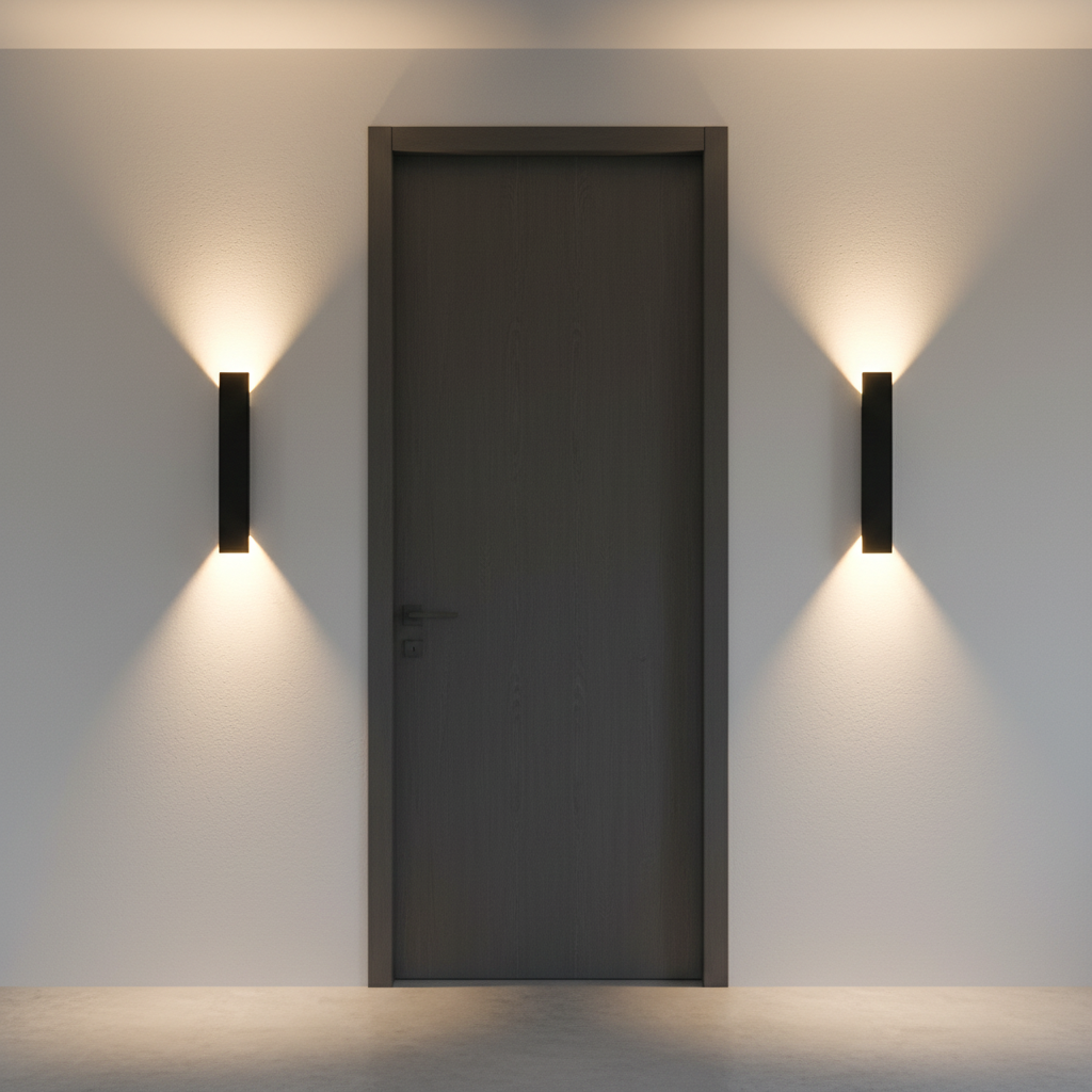 Noordse LED Wandlamp Zwart | Moderne Muurlamp Binnen