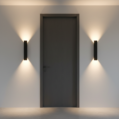 Noordse LED Wandlamp Zwart | Moderne Muurlamp Binnen